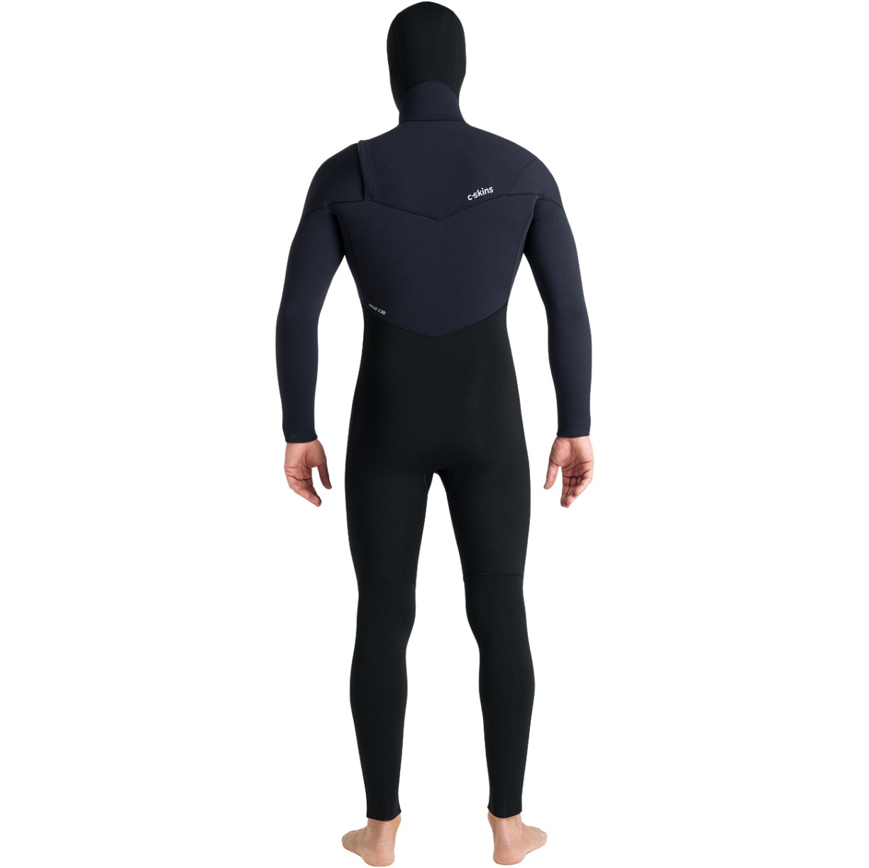 2026 C-Skins Mens Nuwave Rewired 6/5mm Hooded Chest Zip Wetsuit CRW65MH - Black / Black / Lime